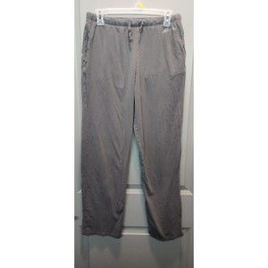 Calvin Klein Womens Small Petite Gray Pants Sleepwear Jogger Logo Draw String